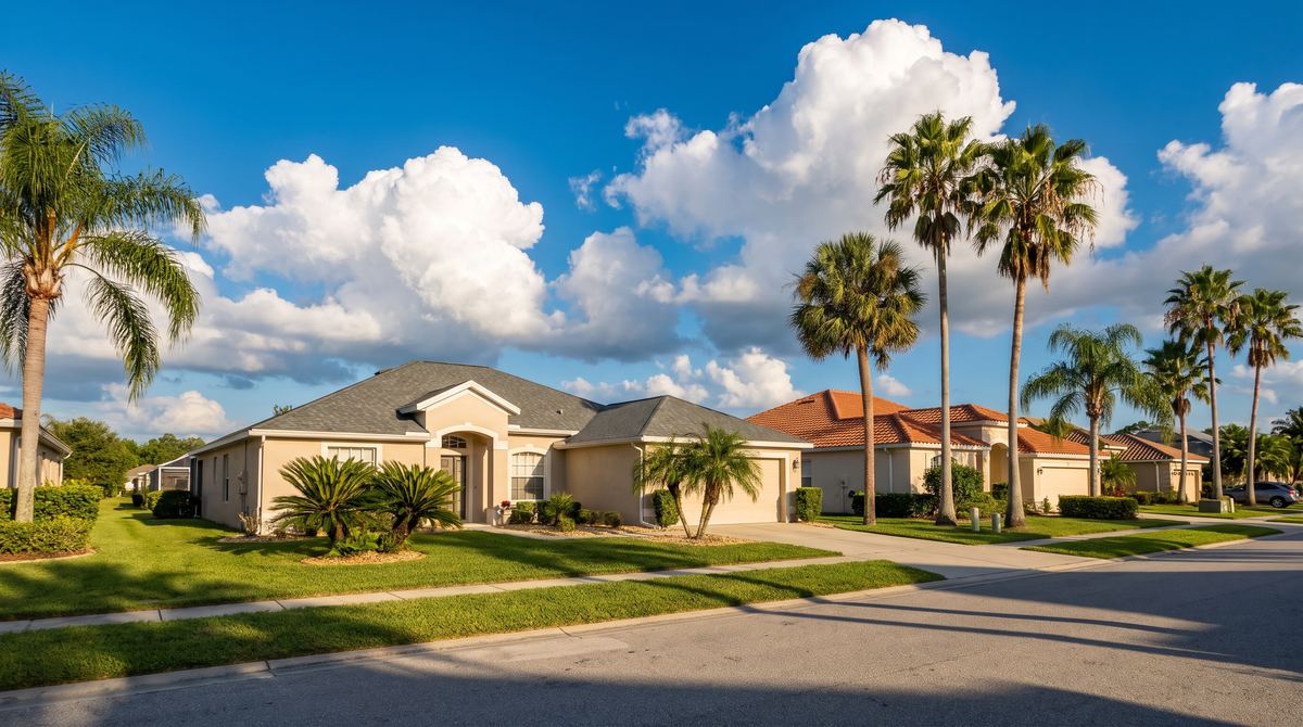 Casas en Central Florida con techos de shingle y teja